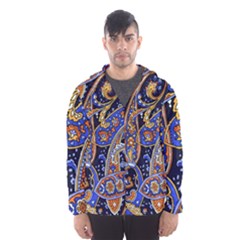 Vintage Retro Texture Decoration Pattern Color Circle Ornament Art Design Bright Symmetry Style  Men s Hooded Windbreaker