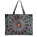 Vintage Flower Floral Pattern Line Tile Circle Art Design Symmetry Mosaic Culture Dome Shape Persian Zipper Mini Tote Bag View1