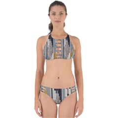 Abstract Pattern Perfectly Cut Out Bikini Set