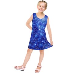 Blurred Star Snow Christmas Spark Kids  Tunic Dress by HermanTelo