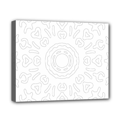 Circle Vector Background Abstract Canvas 10  X 8  (stretched) by Bajindul