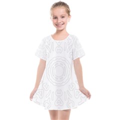 Circle Vector Background Abstract Kids  Smock Dress by Bajindul