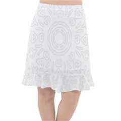 Circle Vector Background Abstract Fishtail Chiffon Skirt