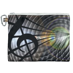 Music Treble Clef Minimal Canvas Cosmetic Bag (xxl)