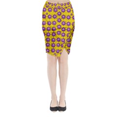 Lotus Bloom Always Live For Living In Peace Midi Wrap Pencil Skirt by pepitasart