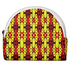 Red Black Yellow-9 Horseshoe Style Canvas Pouch