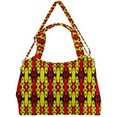 Red Black Yellow-9 Double Compartment Shoulder Bag by ArtworkByPatrick