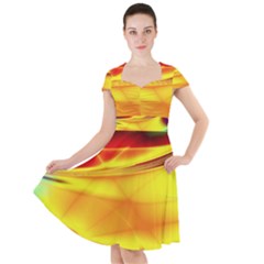 Color Concept Colors Colorful Cap Sleeve Midi Dress by Wegoenart