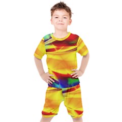 Color Concept Colors Colorful Kids  Tee And Shorts Set by Wegoenart