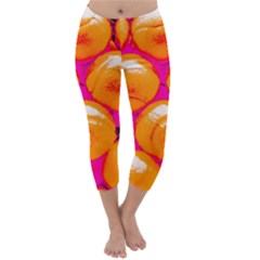 Pop Art Tennis Balls Capri Winter Leggings 