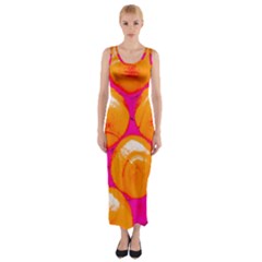 Pop Art Tennis Balls Fitted Maxi Dress by essentialimage