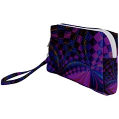 Background Silky Geometric Fractal Wristlet Pouch Bag (small)