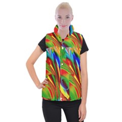 Artwork Digital Art Fractal Colors Women s Button Up Vest by Wegoenart