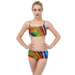 Artwork Digital Art Fractal Colors Layered Top Bikini Set