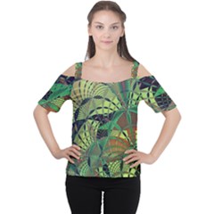 Design Background Concept Fractal Cutout Shoulder Tee