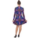 Artwork Fractal Geometrical Design Long Sleeve Panel Dress View2