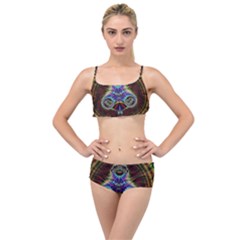 Artwork Fractal Digital Art Layered Top Bikini Set