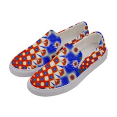 Digital Arts Fractals Futuristic Red Blue Women s Canvas Slip Ons by Wegoenart