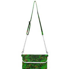 Art Artwork Fractal Digital Art  Green Mini Crossbody Handbag by Wegoenart