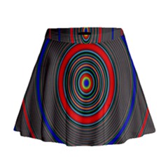 Art Design Fractal Circle Mini Flare Skirt by Wegoenart