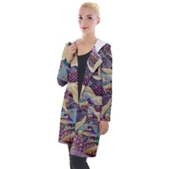 Textile Fabric Cloth Pattern Hooded Pocket Cardigan by Wegoenart