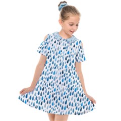 Rain Drops Kids  Short Sleeve Shirt Dress by HelgaScand