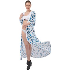 Rain Drops Maxi Chiffon Beach Wrap by HelgaScand