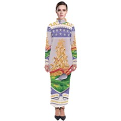 Seal Of United States Department Of Agriculture Turtleneck Maxi Dress