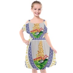 Seal Of United States Department Of Agriculture Kids  Cut Out Shoulders Chiffon Dress by abbeyz71