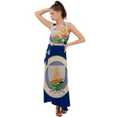 Flag Of United States Department Of Agriculture V-neck Chiffon Maxi Dress by abbeyz71