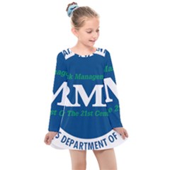 Logo Of Usda Risk Management Agency, 1996-2004 Kids  Long Sleeve Dress by abbeyz71