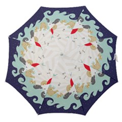 Mountain Sun Japanese Illustration Straight Umbrellas