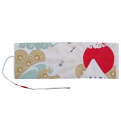 Mountain Sun Japanese Illustration Roll Up Canvas Pencil Holder (m) by Vaneshart