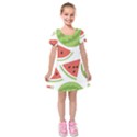 Watermelon Juice Auglis Clip Art Watermelon Kids  Short Sleeve Velvet Dress View1