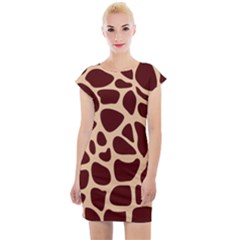 Animal Print Giraffe Patterns Cap Sleeve Bodycon Dress by Vaneshart