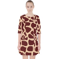 Animal Print Giraffe Patterns Pocket Dress