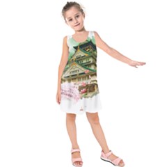 Osaka Castle Nagoya Castle Kumamoto Castle Kids  Sleeveless Dress by Vaneshart