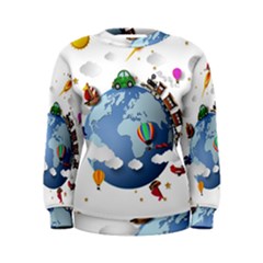 Earth Rocket Vector Earth Women s Sweatshirt by Vaneshart