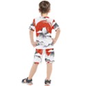 Mount Fuji Mountain Ink Wash Painting Kids  Tee and Shorts Set View2