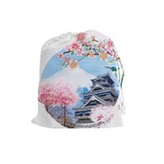 Japan National Cherry Blossom Festival Japanese Drawstring Pouch (Large)