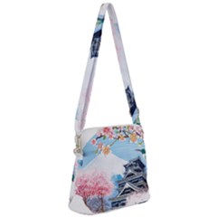 Japan National Cherry Blossom Festival Japanese Zipper Messenger Bag