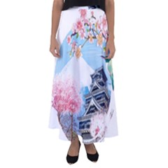 Japan National Cherry Blossom Festival Japanese Flared Maxi Skirt