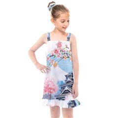 Japan National Cherry Blossom Festival Japanese Kids  Overall Dress