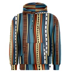 Stripes Hand Drawn Tribal Colorful Background Pattern Men s Pullover Hoodie