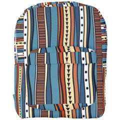 Stripes Hand Drawn Tribal Colorful Background Pattern Full Print Backpack