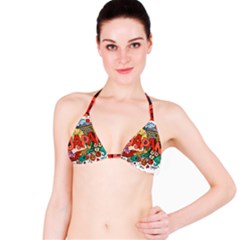 Earthquake And Tsunami Drawing Japan Illustration Bikini Top