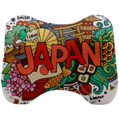 Earthquake And Tsunami Drawing Japan Illustration Head Support Cushion by Vaneshart