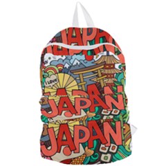 Earthquake And Tsunami Drawing Japan Illustration Foldable Lightweight Backpack by Vaneshart