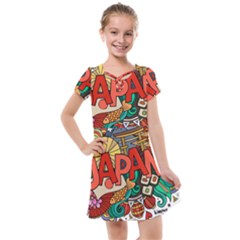 Earthquake And Tsunami Drawing Japan Illustration Kids  Cross Web Dress