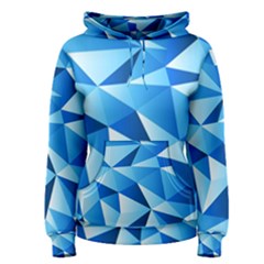 Triangles Abstract Blue Women s Pullover Hoodie